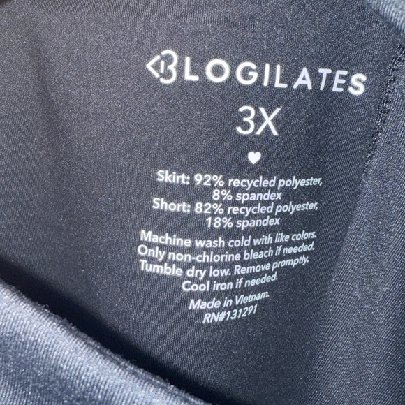 Logilates Black Ballerina Skort Size 3X Pockets - Picture 4 of 9